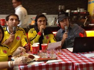 Tato Cepeda, Andrés Motta y Rafa Cifuentes en el #RockNGol de Radioacktiva