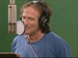 Thumbnail vídeo youtube: Robin Williams cantando Come Together de The Beatles