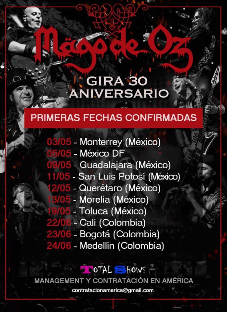 Mägo de Oz anuncia tres fechas en Colombia