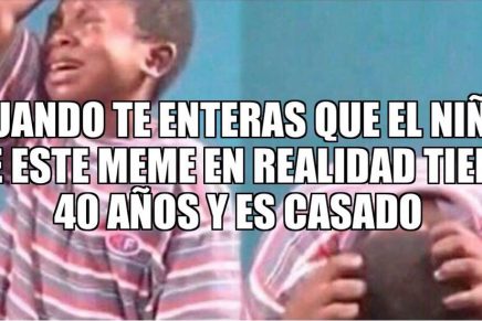 ¡Vivimos engañados! protagonista del “niño del meme llorando” tiene 40 ...
