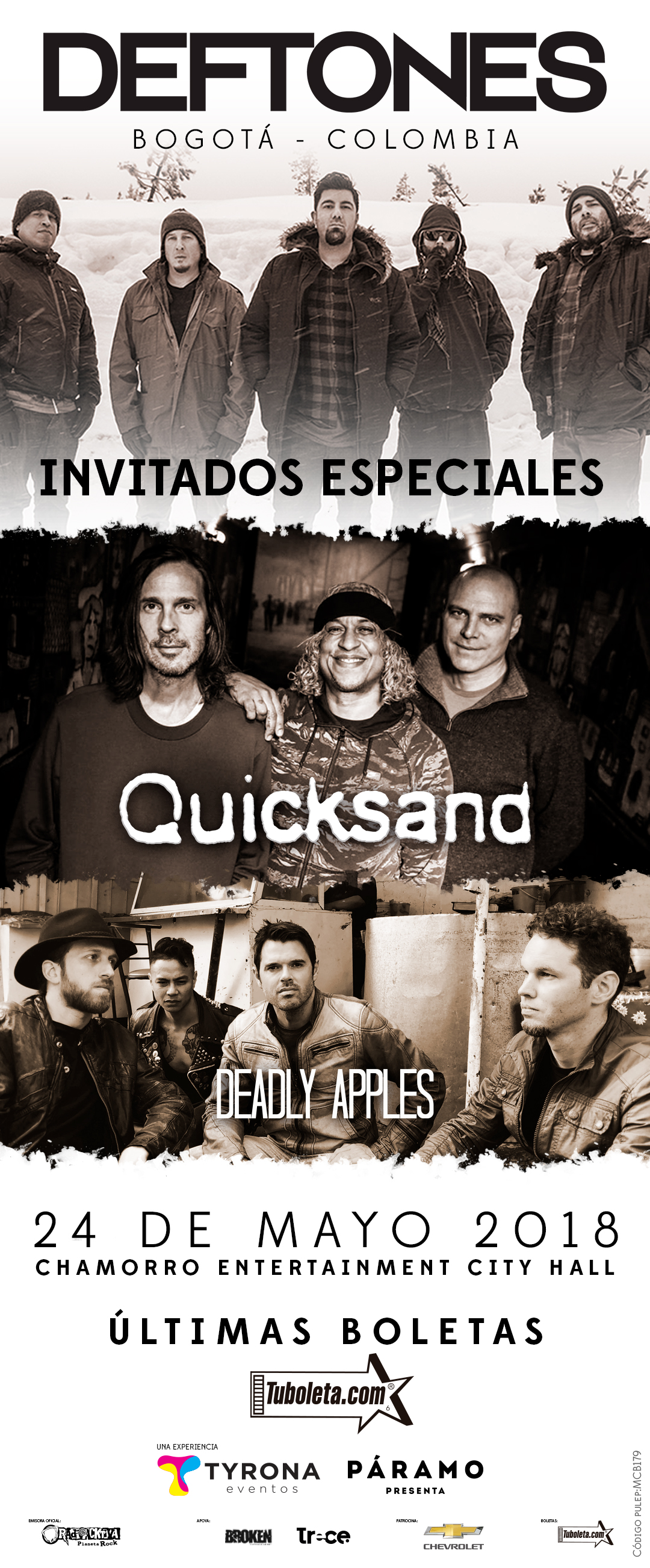 ¡Deadly Apples será la tercera banda invitada en el concierto de