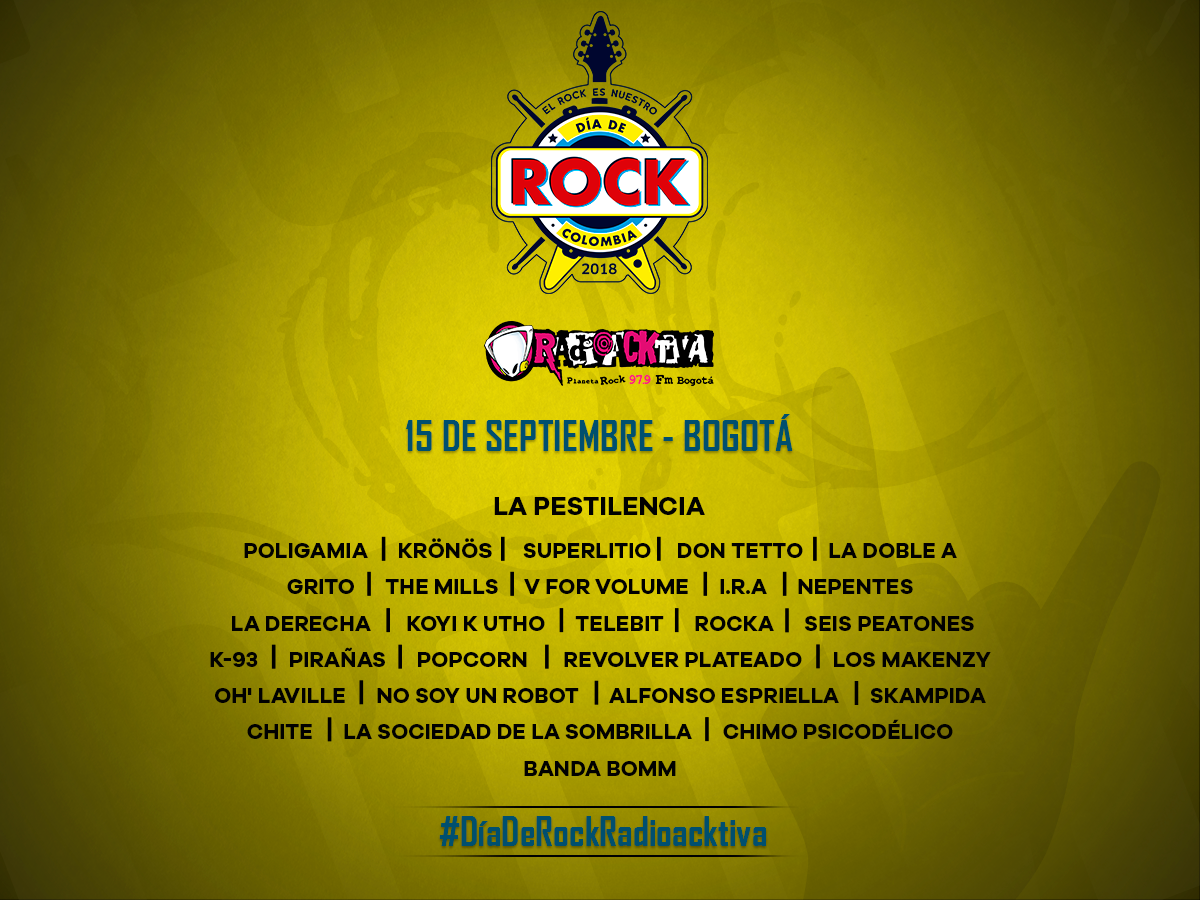 ¡Asegure sus boletas del Día de Rock Colombia Radioacktiva