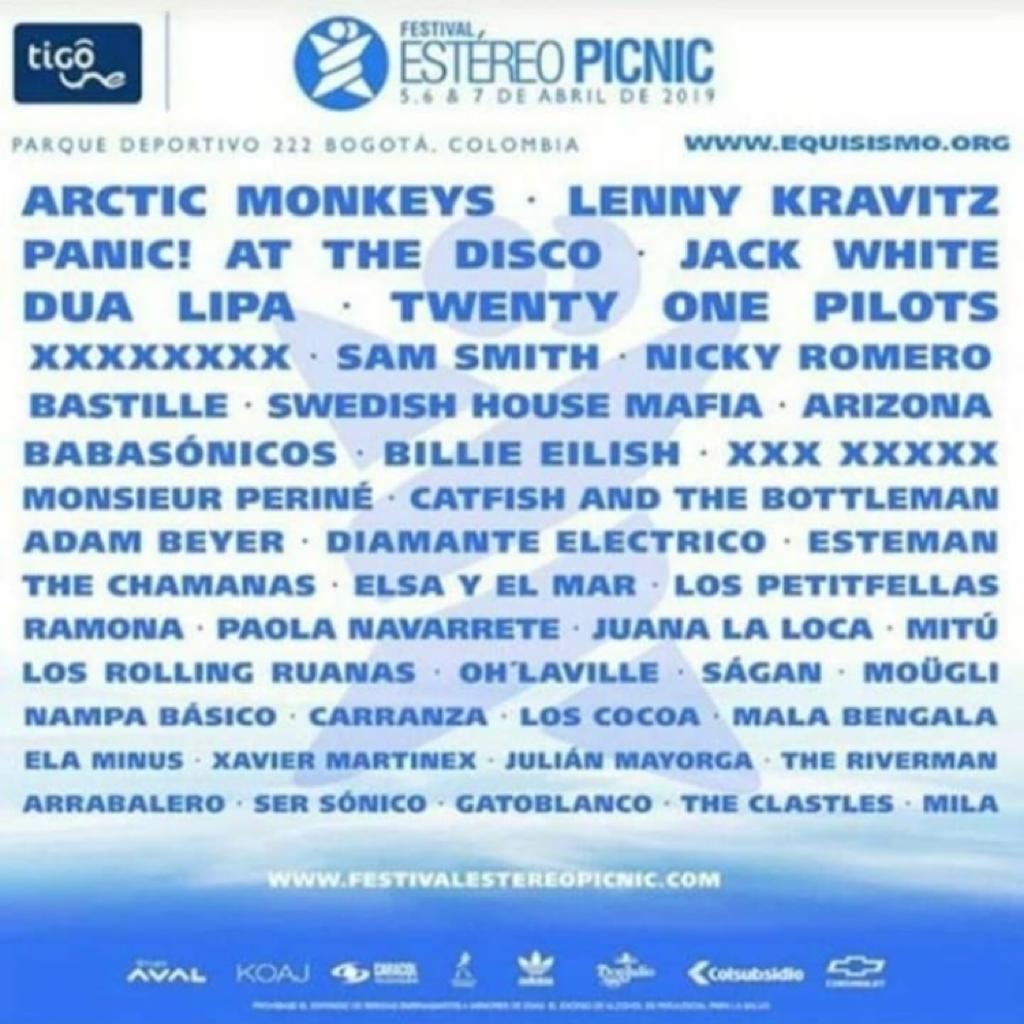 Posible Cartel Del Festival Estereo Picnic 2019 Radioacktiva Com