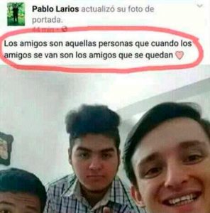 Qué bueno que para Pablo sus amigos son los que se van y también los que se quedan…