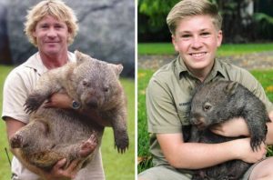 Ambos posando con su animal no-peligroso favorito