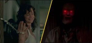 Gerarld’s Game. La película narra la historia de un matrimonio que busca revivir la pasión, viajando a una cabaña alejada de toda civilización y jugar con esposas.  El problema es que cuando la mujer queda esposada, a su marido le da un infarto y muere.  La protagonista vivirá momentos de angustia durante varios días, que te provocarán ansiedad cuando la veas.