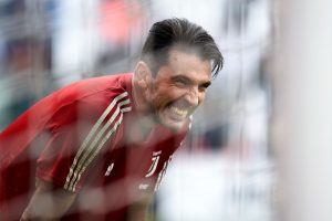 Gianluigi Buffon of Juventus FC looks on prior to the Serie