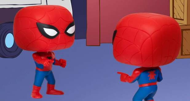 Funko anuncia figura de Spiderman apuntando a otro Spiderman