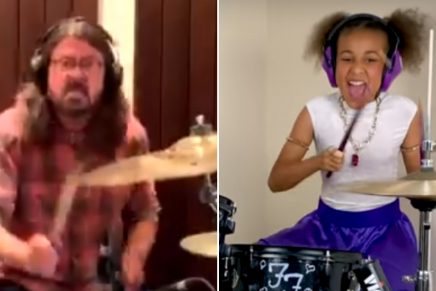 Dave Grohl le escribió una canción a la niña que lo retó a un duelo de batería