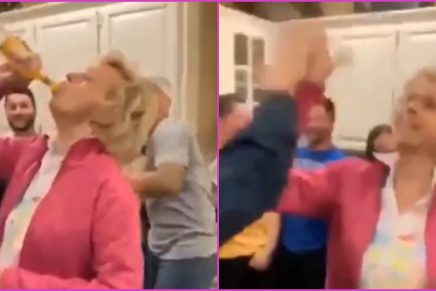 ¡Qué nivel! Abuela se vuelve famosa en redes por su forma de tomar cerveza