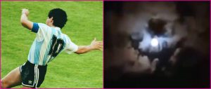 VIDEO: fanáticos afirman haber visto la silueta de Maradona en el cielo