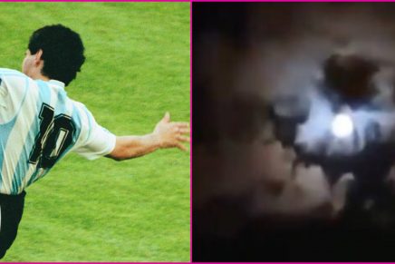 VIDEO: fanáticos afirman haber visto la silueta de Maradona en el cielo