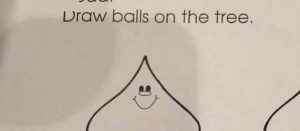Niño se equivoca de "bolas" y su dibujo se vuelve viral