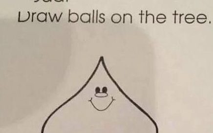 Niño se equivoca de "bolas" y su dibujo se vuelve viral