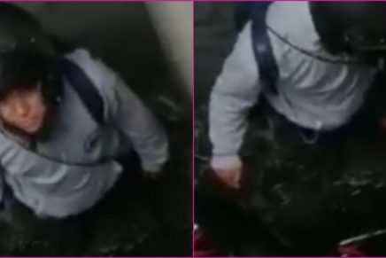 Video: motociclista cayó en un hueco de 5 metros y no entiende cómo