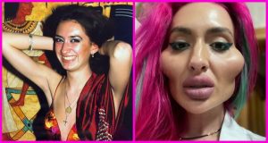 mujer con pomulos granes