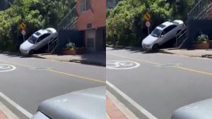 El insólito camino que escogió un conductor en Bogotá