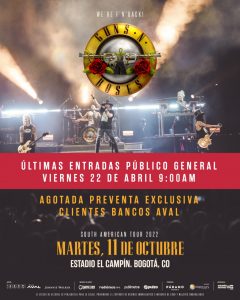 Venta boletería Guns N’ Roses: