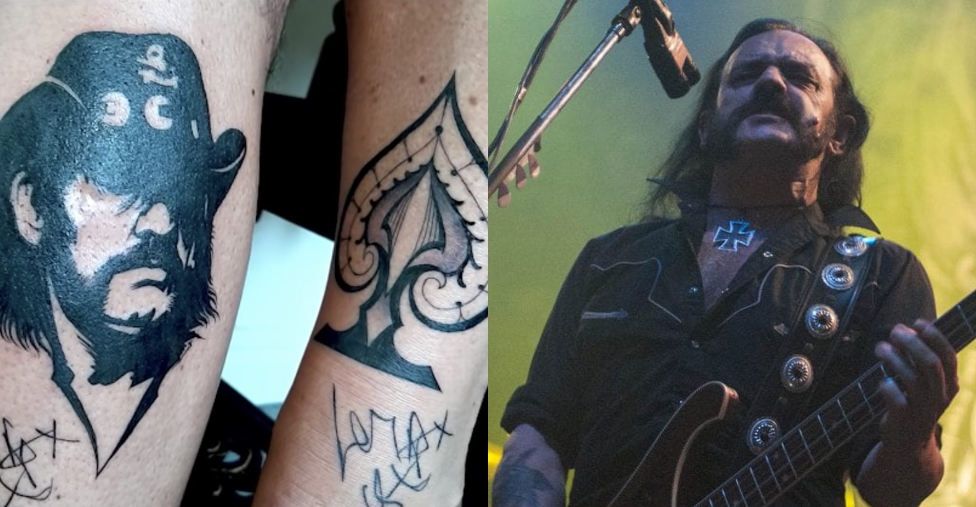 Lemmy Kilmester tatuajes con cenizas