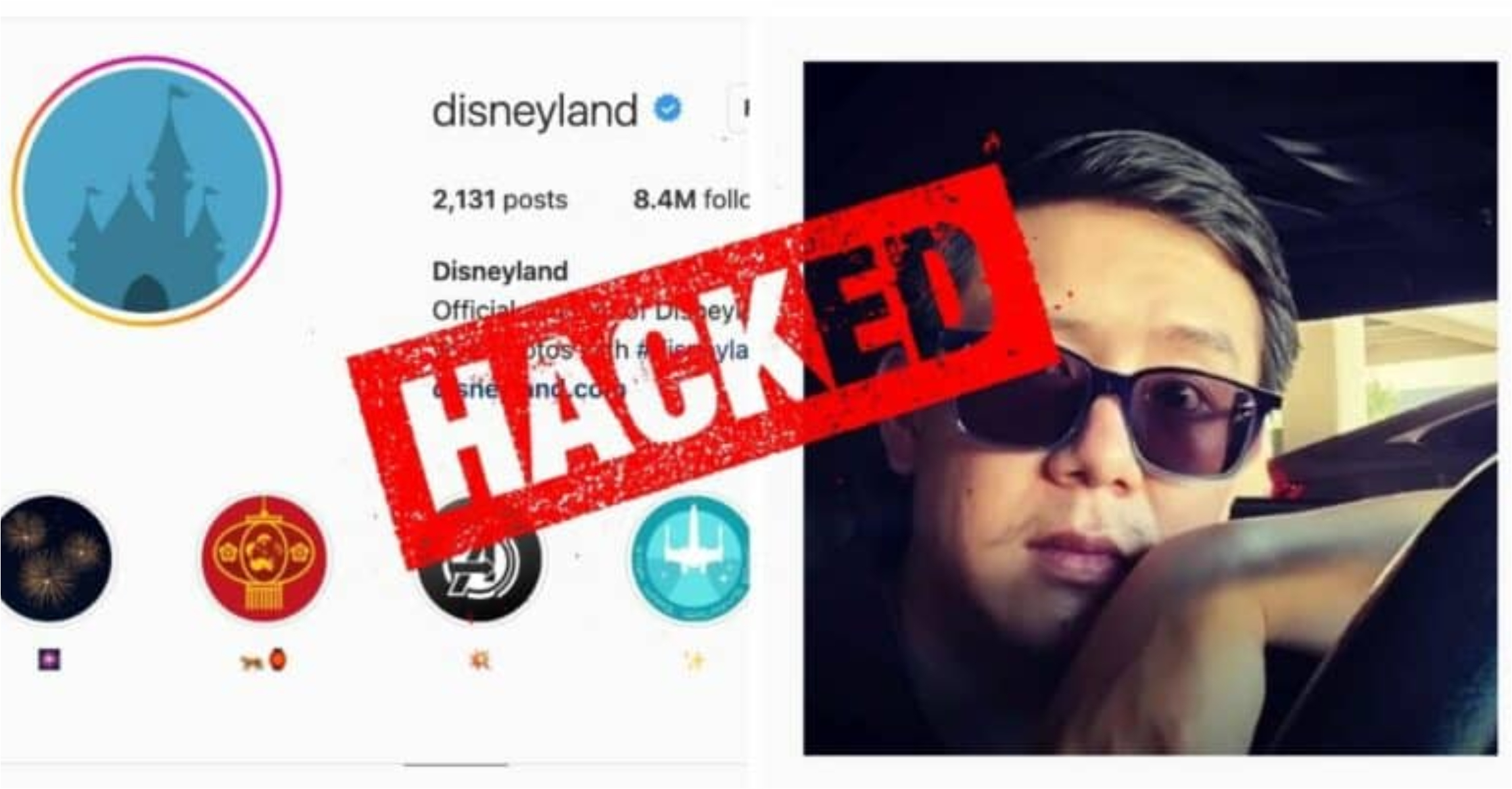 Cuenta hackeada Disneyland