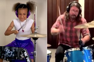 Nandi Bushell y Dave Grohl