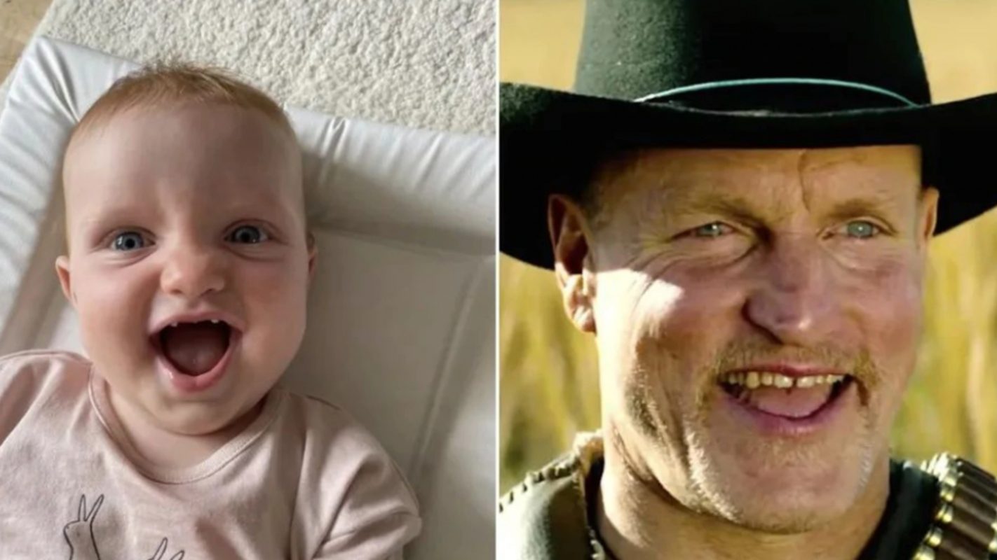 Bebé igualita a Woody Harrelson