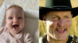 Bebé igualita a Woody Harrelson