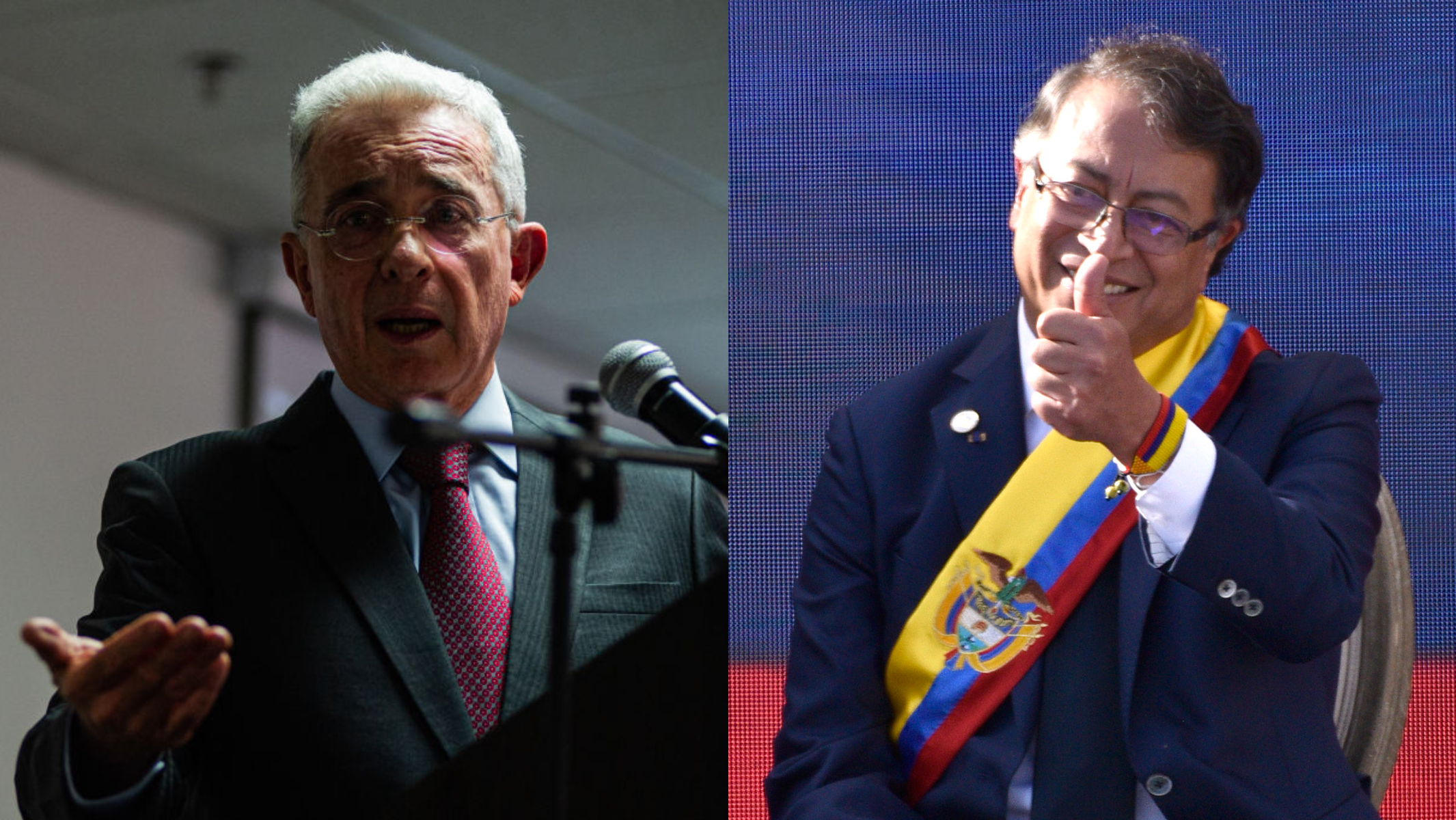 Gustavo Petro y Álvaro Uribe