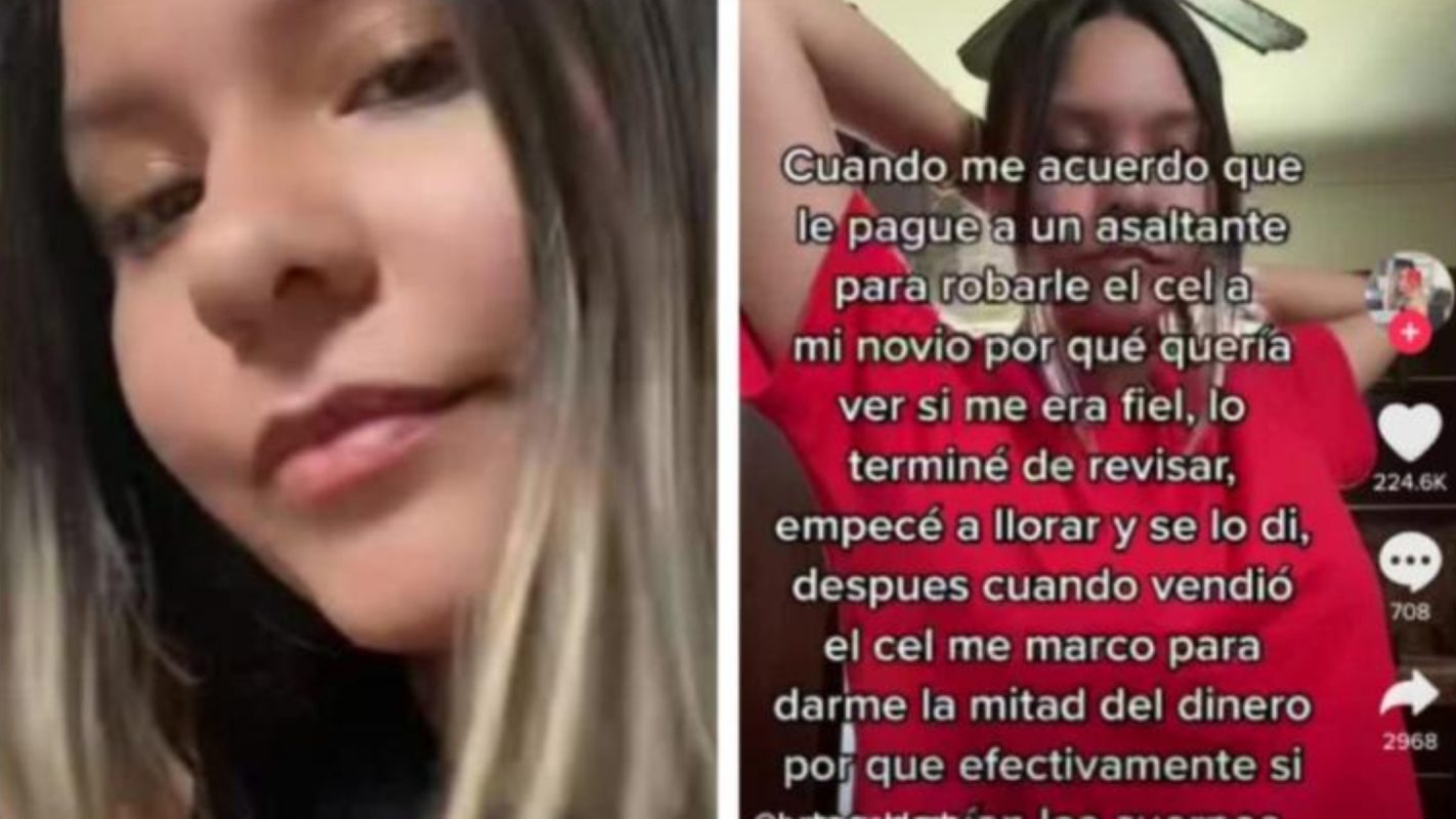 Mujer le robó el celular a su novio