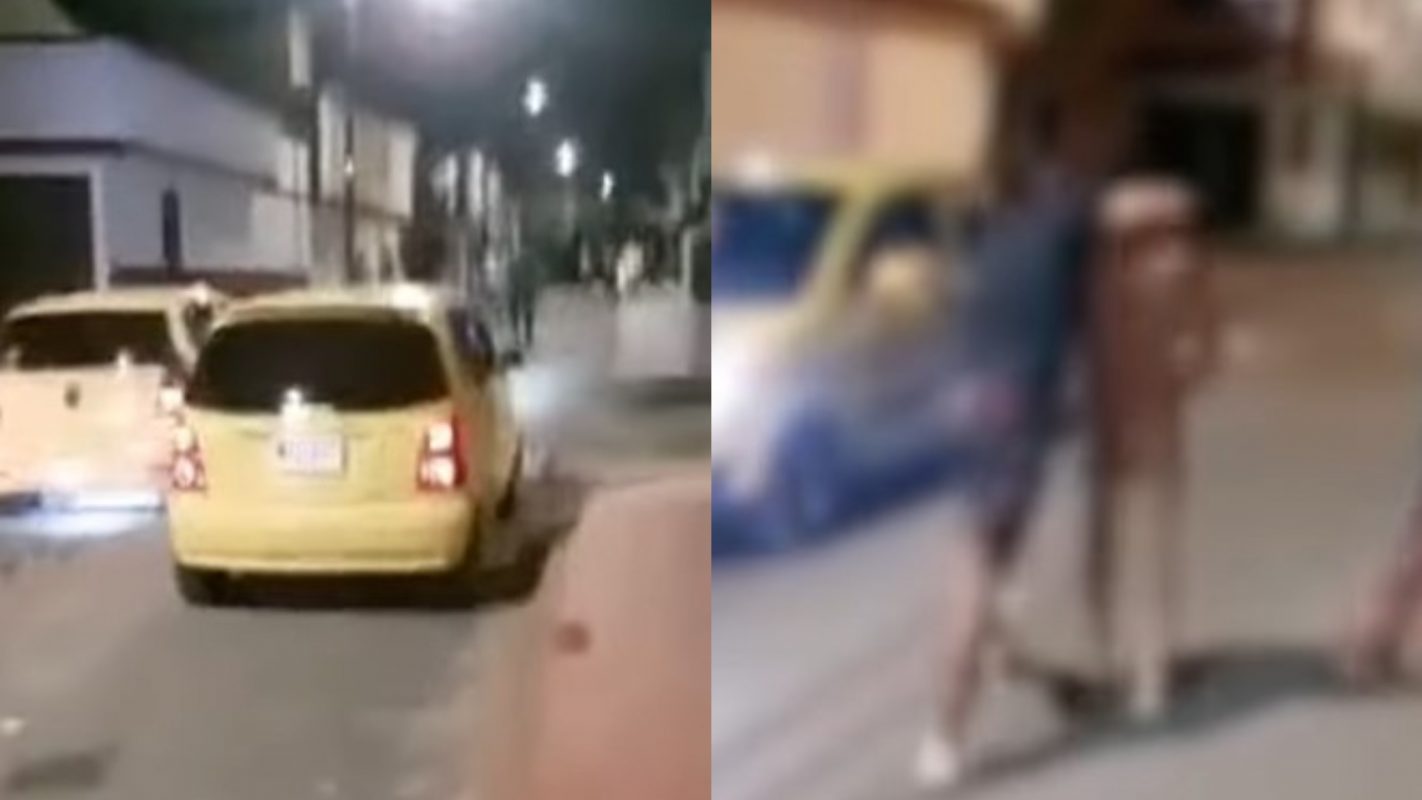Taxistas golpearon y desnudaron ladrones