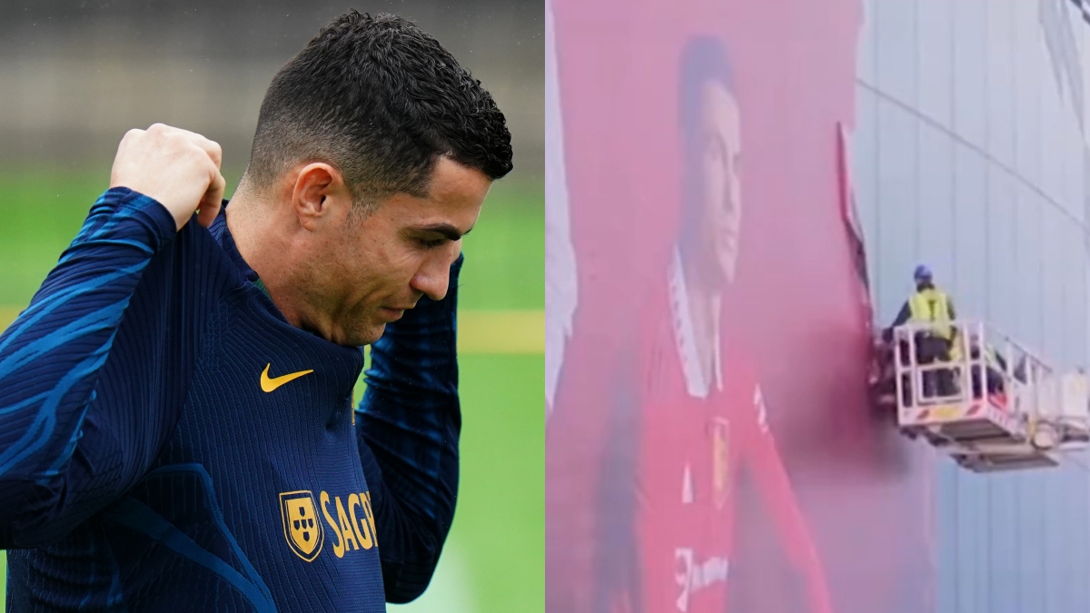 Retiran imagen de Cristiano Ronaldo del Old Trafford