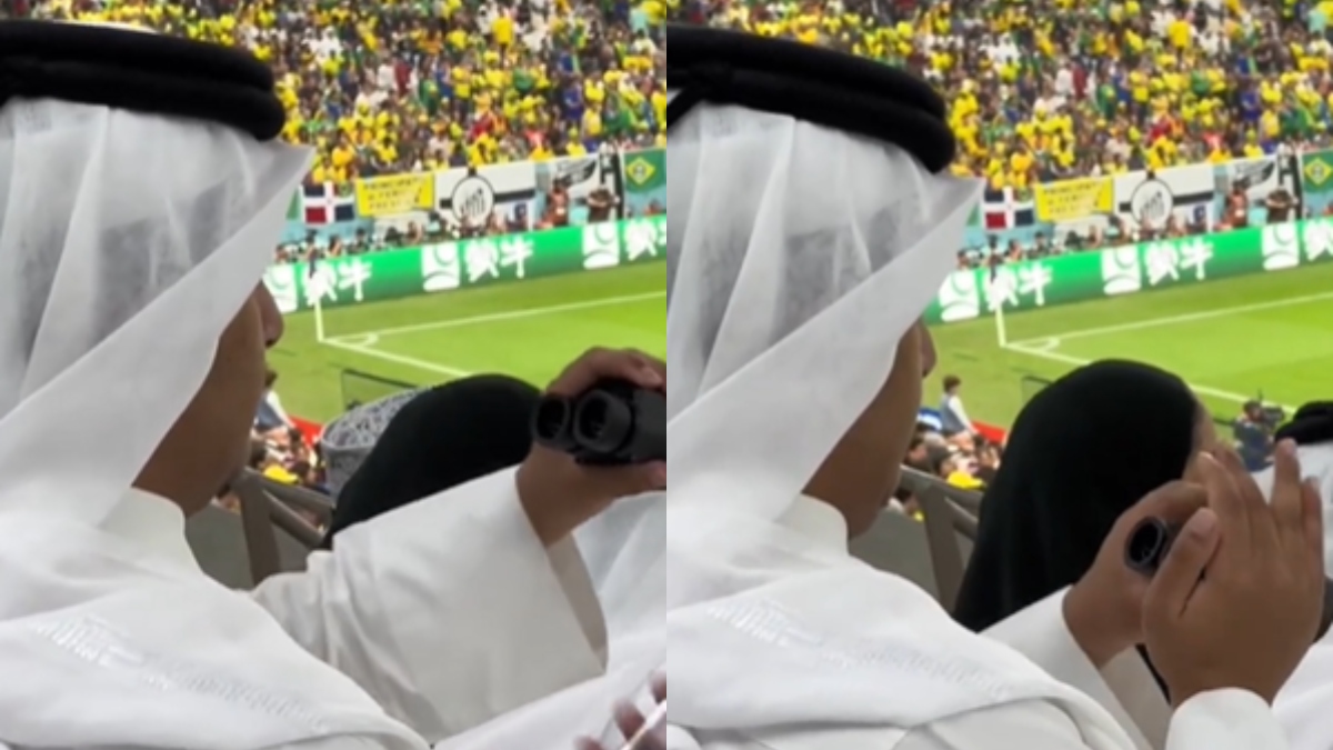 El verdadero VAR: la curiosa forma en que un qatarí mira los partidos del Mundial