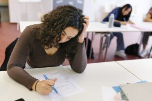 Student Having Hard Time During Test