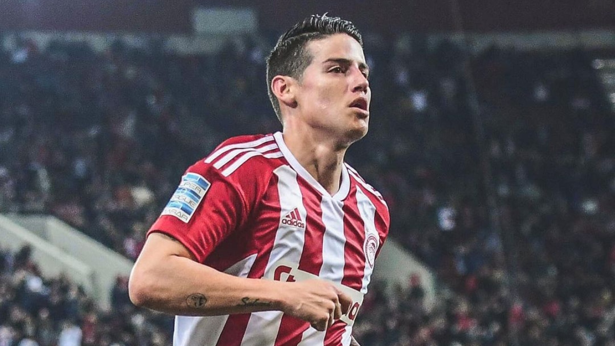 No es inocentada, James Rodríguez marcó golazo y asistencia con el Olympiacos