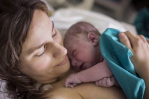 newborn with mum at hospital