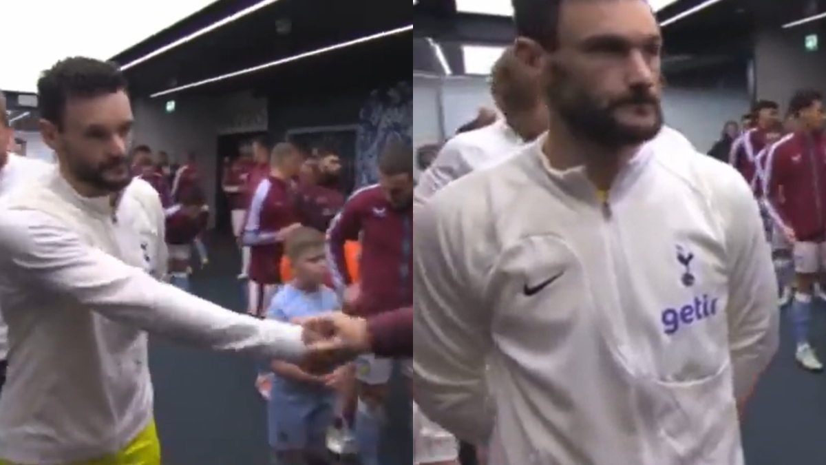 El frío saludo entre el ‘Dibu’ Martínez y Hugo Lloris en la Premier