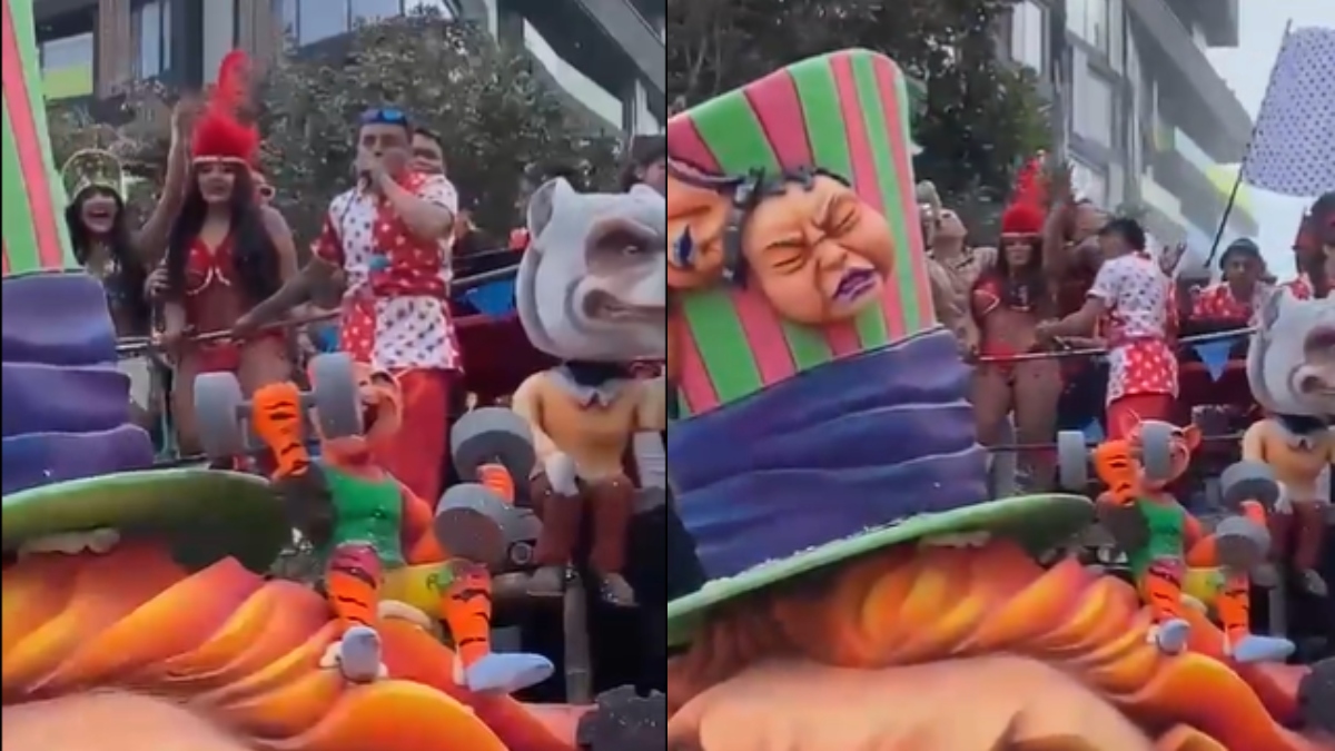 Mujer se levantó el brasier durante el desfile de carnaval en Pasto