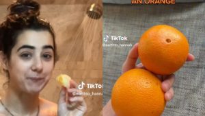 ¿Esperen, qué? En TikTok se volvió tendencia un reto en el que comen naranja en la ducha
