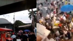 Como en la Casa de Papel, llovió dinero en Medellín; lanzaron billetes de $100.000