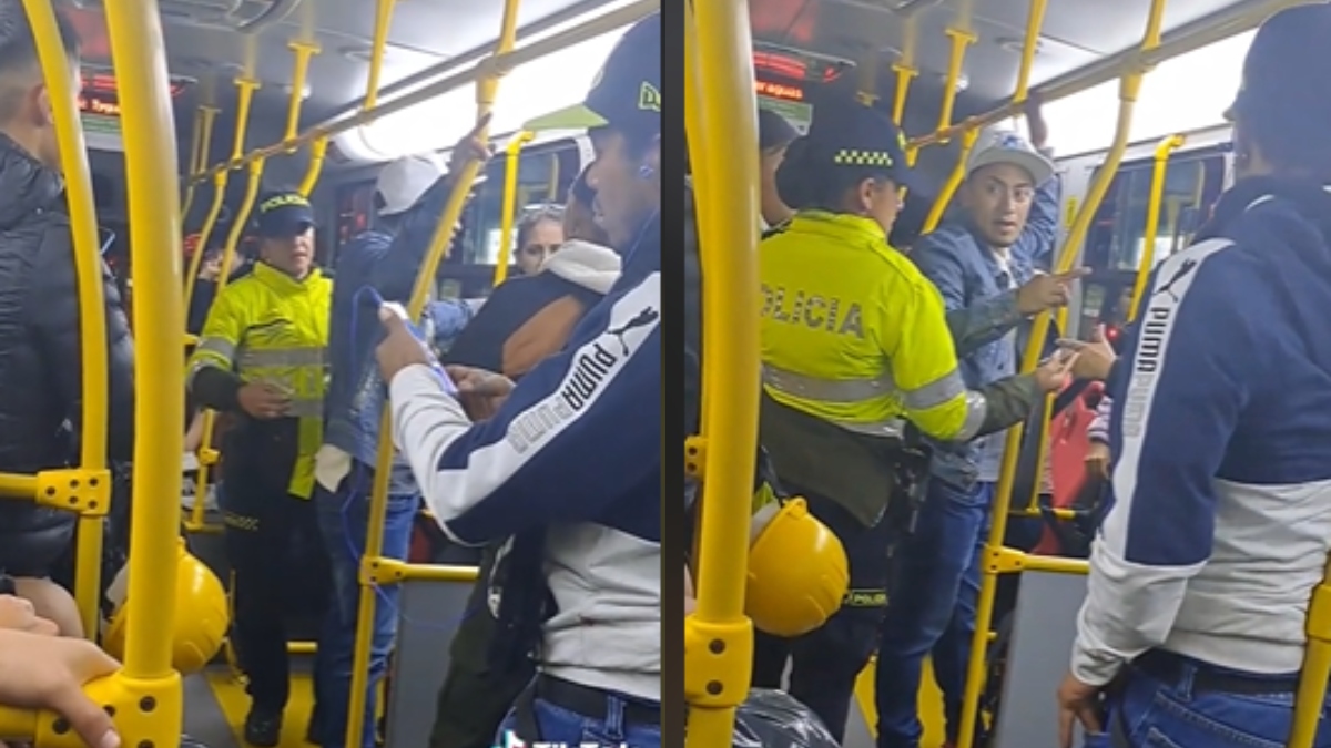 “¿O la linchamos?”: mujer intentó agredir a policía en TransMilenio y la defendieron