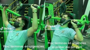 ¿Una señal? Joven terminó en el hospital luego de su primer día de gimnasio