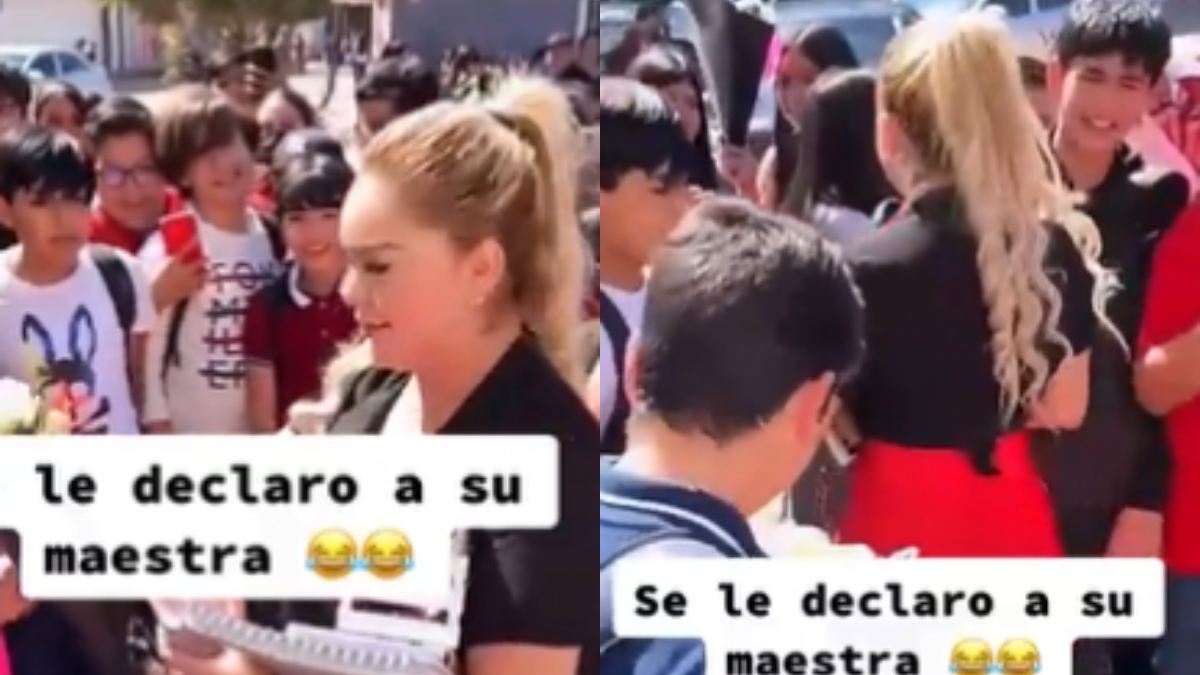 Muchacho se le declaró a su maestra y pasó la primer tusa de su vida