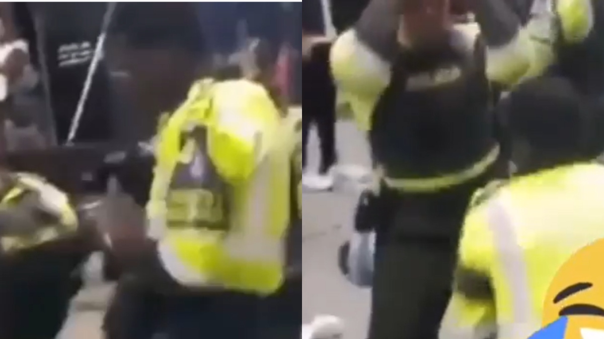 Policías bailando hasta el piso se volvieron tendencia y hubo todo tipo de comentarios