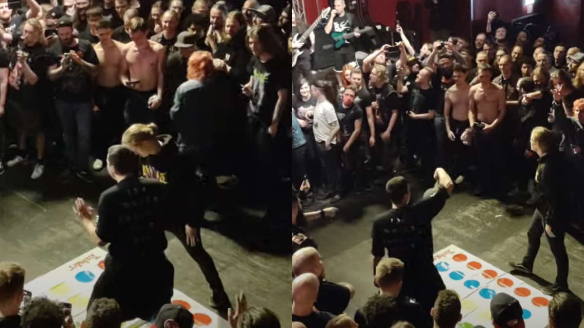 Fanáticos se pusieron a jugar Twister en medio de concierto de metal