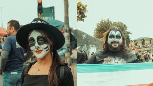 Los impresionantes maquillajes de los seguidores de Kiss en Monsters of Rock