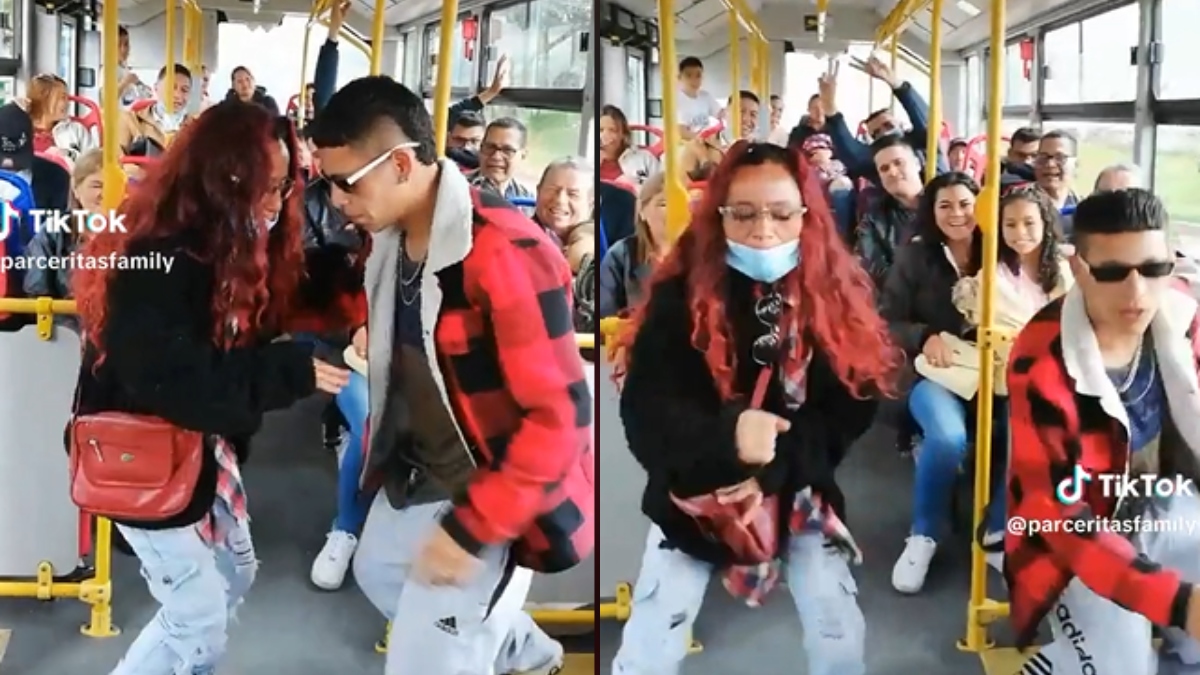 Tremenda parranda: ciudadanos se pusieron a bailar en un TransMilenio
