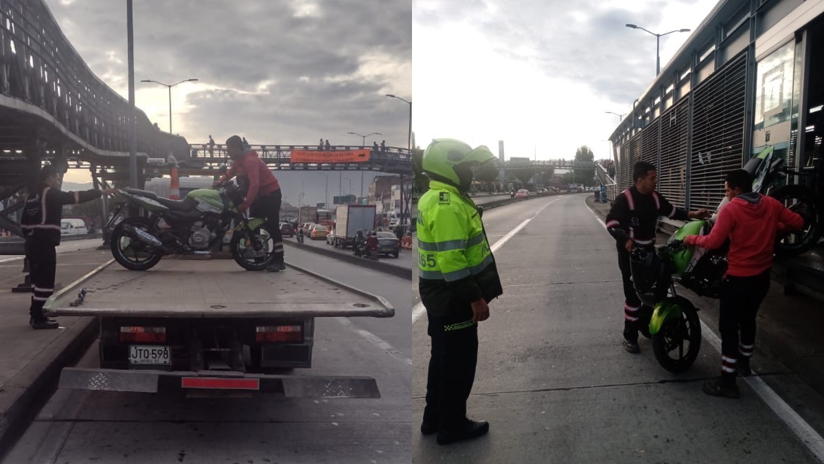 Le salió caro el chiste: la multa que pagará el hombre que subió moto a TransMilenio