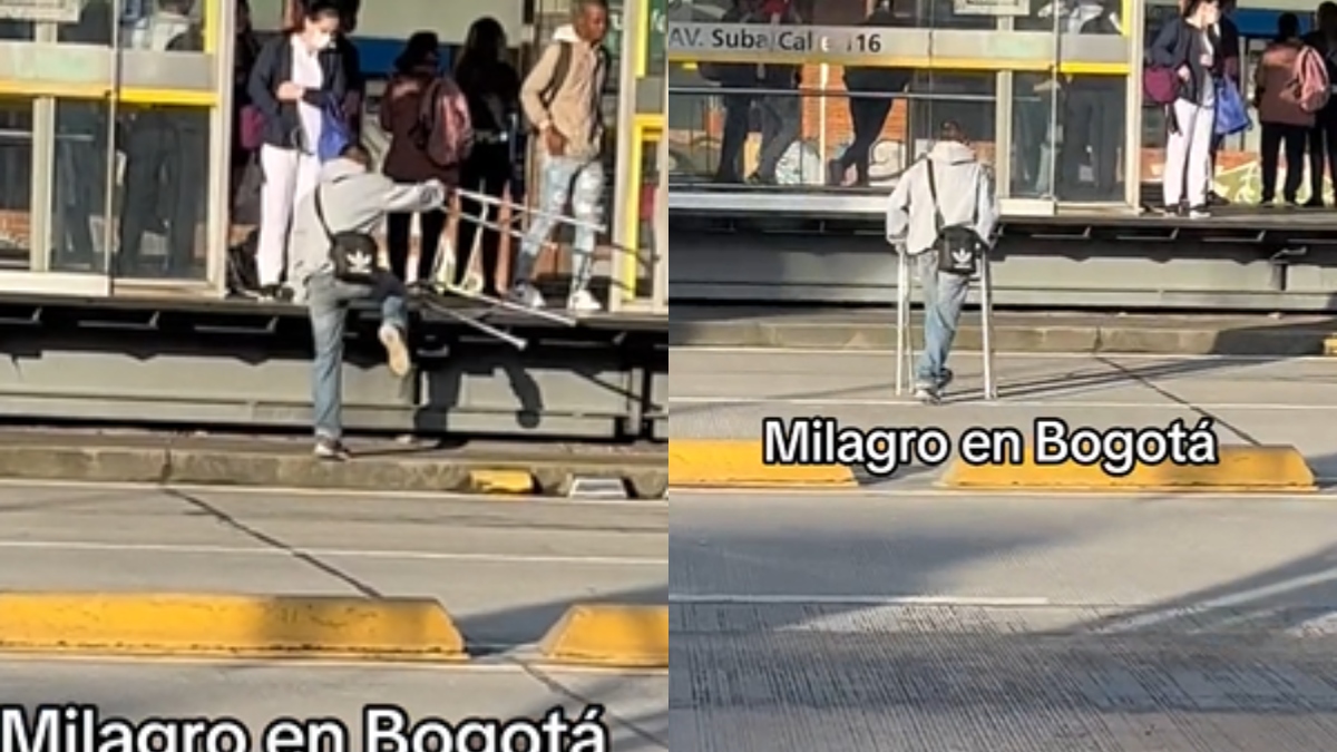 Milagro en TransMilenio: hombre pudo volver a caminar para colarse en el sistema