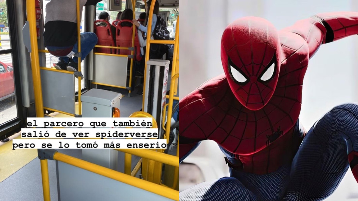 “Llevó a Spider-man al TransMilenio”: hombre se acomodó de forma particular en articulado