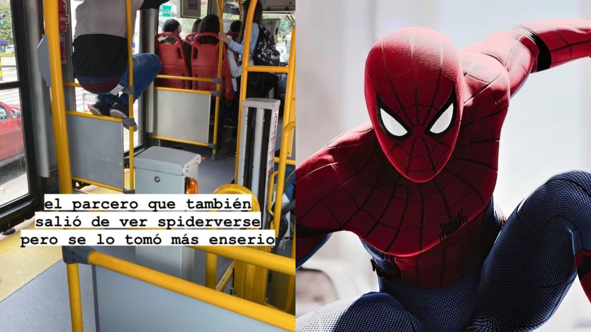 “Llevó a Spider-man al TransMilenio”: hombre se acomodó de forma particular en articulado